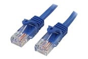 Nettverkskabel - StarTech.com 5m Blue Cat5e / Cat 5 Snagless Patch Cable 5 m - patch cable - 5 m - blue - Blå - 5m - 45PAT5MBL