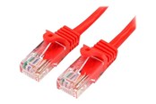 Nettverkskabel - StarTech.com 5m Red Cat5e / Cat 5 Snagless Ethernet Patch Cable 5 m - network cable - 5 m - red - Rød - 5m - 45PAT5MRD