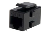 Nettverkskabel - StarTech.com Cat 6 RJ45 Keystone Jack Network Coupler - F/F - network coupler - black - Svart - C6KEYCOUPLER