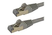 Nettverkskabel - StarTech.com 1m Gray Cat6a / Cat 6a Shielded Ethernet Patch Cable 1 m - patch cable - 1 m - grey - Grå - 1m - 6ASPAT1MGR
