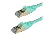 Nettverkskabel - StarTech.com 3m Aqua Cat6a / Cat 6a Shielded Ethernet Patch Cable 3 m - patch cable - 3 m - aqua - Grønn - 3m - 6ASPAT3MAQ