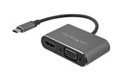 Skjermkabel - StarTech.com USB C to VGA and HDMI Adapter - Aluminum - USB-C Multiport - external video adapter - IT6222 - space grey - CDP2HDVGA