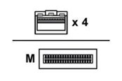 Nettverkskabel - Lenovo Breakout - 100GBase-CU direct attach cable - 5 m - 5m - 7Z57A03566
