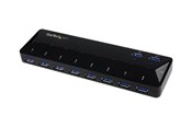 USB-hub - StarTech.com USB 3.0 Hub 10-Port with Charge and Sync Ports USB-hub - USB 3.2 - 10 porter - Svart - ST103008U2C