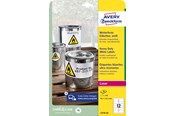 Papir, Fotopapir & Etiketter - Avery Sterke etiketter, hvite , Tåler varme, kulde, fukt, utendørsbruk, 99,1 x 42,3 mm, Laser - L4776-20