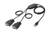 Nettverksadapter - DIGITUS USB to 2x RS232 Serial Adapter - DA-70158