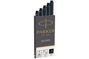 Skrive- & Tegneverktøy - Parker Fountain Pen Ink Refill Cartridges | Long | Black QUINK Ink | 5 Count - 1950382