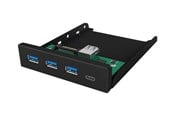 USB-hub - ICY BOX IB-HUB1418-i3 USB-hub - 4 porter - Svart - IB-HUB1418-I3