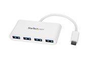 USB-hub - StarTech.com USB-C Hub USB-hub - USB 3.2 - 4 porter - Hvit - HB30C4ABW