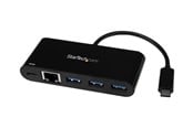 USB-hub - StarTech.com USB 3.0 Hub 3-port USB-hub - 3 porter - Svart - HB30C3AGEPD
