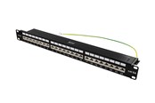 Tilbehør - Deltaco STP patch panel 24xRJ45 Cat6a 1U 19" - PAN-200