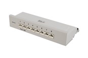 Tilbehør - Deltaco Patch Panel 8xRJ45 Cat6a wall-mountable metal grey - PAN-210