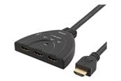 Videosplitter - Deltaco HDMI Switch  3 inputs to 1 output 4K in - HDMI-7044