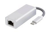 Nettverksadapter - Deltaco USB C Network Adapter Gigabit RJ45 white - USBC-1080