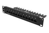 Tilbehør - Deltaco 10-PATCH16 Patch panel 12 ports Cat6 UT - 10-PATCH16