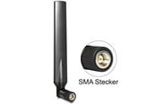 Tilbehør - DeLOCK LTE Antenna SMA Plug 1-4 dBi Omnidirectional with Tilt Joint Black - 88451