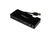 Dokkingstasjon - StarTech.com Travel Docking Station for Laptops - HDMI or VGA - USB 3.0 - docking station - HDMI - USB3SMDOCKHV