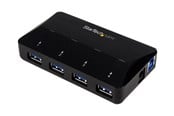 USB-hub - StarTech.com USB 3.0 Hub 4-Port plus Dedicated Charging Port USB-hub - USB 3.2 - 4 porter - Svart - ST53004U1C