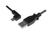 USB - StarTech.com USB A to Left Angle Micro-USB Charge Sync Cable M/M 24AWG - USB cable - 2 m - USBAUB2MLA