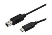 USB - StarTech.com USB-C to USB-B Printer Cable - M/M - 0.5 m - USB 2.0 - USB-C cable - 50 cm - USB2CB50CM