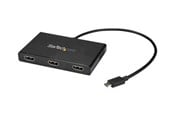 Skjermkabel - StarTech.com 3-Port USB-C to HDMI MST Hub - 4K Multi-Monitor Video Splitter - external video adapter - STDP4320 - black - MSTCDP123HD