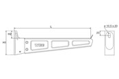 Skuffer & samleskinne kanaler - Wibe Cantilever arm 50i-200 pre-galvanized - 791413