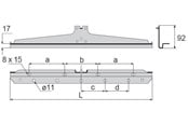 Skuffer & samleskinne kanaler - Wibe Support bracket 3/200 hdg - 720762