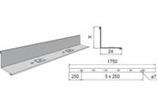 Skuffer & samleskinne kanaler - Wibe Dividingstrip 39/24 1.75m pre-galvanized - 718835