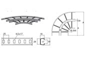 Skuffer & samleskinne kanaler - Wibe 90 bend 15-600 interior hdg - 716072