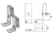 Skuffer & samleskinne kanaler - Wibe Wall bracket 11/25 hdg - 713204