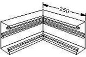 Skuffer & samleskinne kanaler - Hager Inner corner br 70130 pw - L8771PERL