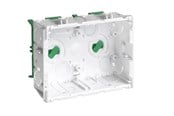 Skuffer & samleskinne kanaler - Hager Junction box clicline double br - SC2-BR/GRØN FOD