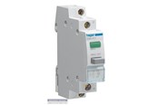 Komponenter for switchboxes og skap - Hager Latching 1no pushbutton + green led 230v - SVN413