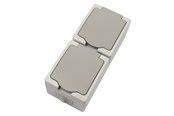 Switch - VAERK Switch double ip54 vertical grey - 9-813-0