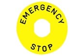 Trykknapper & Signalenheter - Schneider Electric E. stop legend plate - ZBY8330