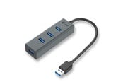 USB-hub - I-Tec USB 3.0 Metal Passive HUB - USB 3.0 - 4-Port USB-hub - USB 3.2 - 4 porter - Grå - U3HUBMETAL403