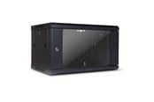 Rackskap - Inter-Tech SMA-6406 Wall Mounted Rack 6U 450mm Load up to 30Kg Glass Door Black RAL9005 - 88887252