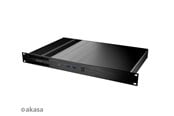 Kabinett - Akasa Galileo TU3 Thin-Mini-ITX 1U Gehäuse OEM - Kabinett - Ultra small form factor - Svart - A-ITX29-M1B