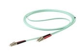 Nettverkskabel - StarTech.com 10m OM4 LC to LC Multimode Duplex Fiber Optic Patch Cable - patch cable - 10 m - aqua - Blå - 10m - 450FBLCLC10