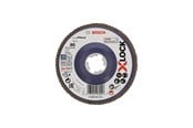 Vinkelsliper - Bosch X-LOCK-lamellslipeskiver, rett modell, plastplate, Ø125 mm, G 80, X571, Best for Metal, 1 stk. D= 125 mm, G= 80, rett - 2608619211