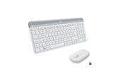 Tastatur - Logitech MK470 Slim Wireless Keyboard & Mouse Combo - Off-White - Tastatur & Mussett - Nordisk - Hvit - 920-009201