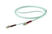 Nettverkskabel - StarTech.com 15m OM4 LC to LC Multimode Duplex Fiber Optic Patch Cable - patch cable - 15 m - aqua - Blå - 15m - 450FBLCLC15