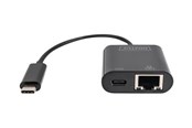 Nettverksadapter - DIGITUS USB Type-C Gigabit Ethernet (with 60W PD) - DN-3027