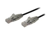 Nettverkskabel - StarTech.com 0.5m CAT6 Cable - Black Slim CAT6 Patch Cord - Snagless - LSZH - patch cable - 50 cm - black - Svart - 0.5m - N6PAT50CMBKS