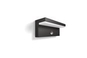 Lamper - Philips Bustan utendørs vegglampe med sensor, LED 9W, antrasitt - 915005378401