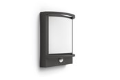 Lamper - Philips Samondra utendørs vegglampe med sensor, LED 12W, antrasitt - 915005554501