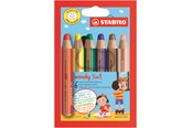 Hobbyartikler - STABILO woody 3 in 1 set of 6 colors. - 4006381117388