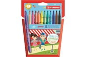 Skrive- & Tegneverktøy - STABILO  Power fibre tip pen cardboard wallet of 12 pens washable ink cap off time 8 weeks - 280/12-01