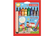 Skrive- & Tegneverktøy - STABILO ® Trio® ScribbiTriangular fibre-tip pen with spring-loaded tip cardboard wallet of 8 pens - 368/8-01