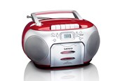 DAB, nettverks- og klokkeradio - Lenco SCD-420RD - Portable FM Radio CD- Cassette player - FM - Stereo - Rød - SCD420ROT